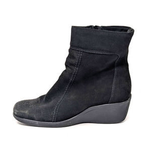 La Canadienne Shoes Womens 8 Felicia Boots Wedge Ankle Zip Waterproof Leather